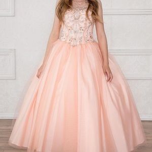 Blush pink girl dress - size 6- pageant - formal